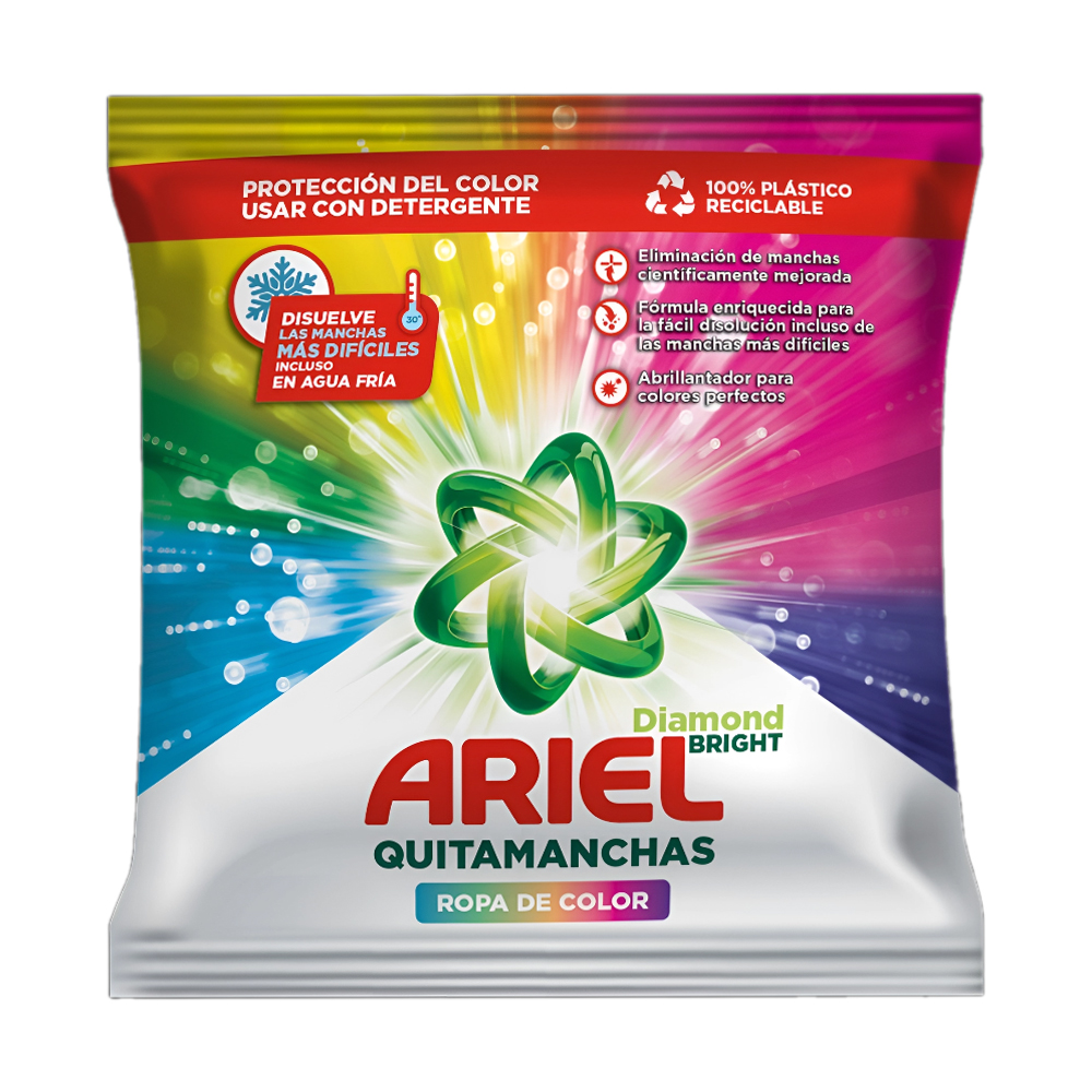 Кисневий плямовивідник Ariel Color Diamond Bright для кольорових тканин, 150 г
