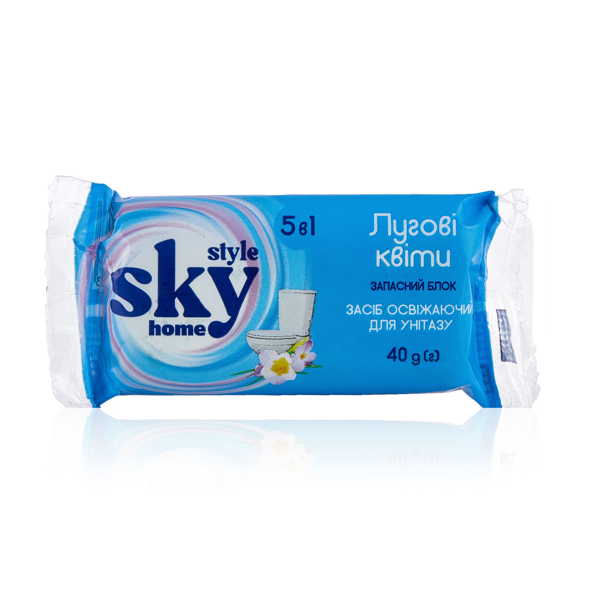 Змінний очищувальний блок для туалета Sky Style Лугові квіти, 40 г